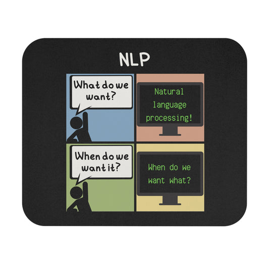 Natural Language Processing (NLP) Comic Mouse Pad