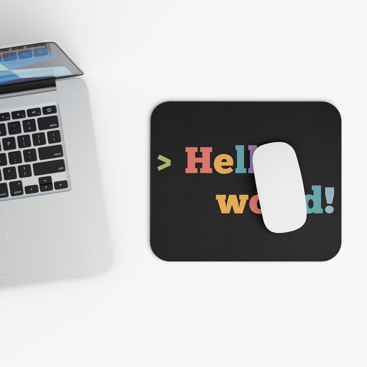 Hello, World! Colorful Mouse Pad