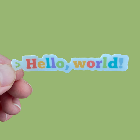 Hello World! Sticker