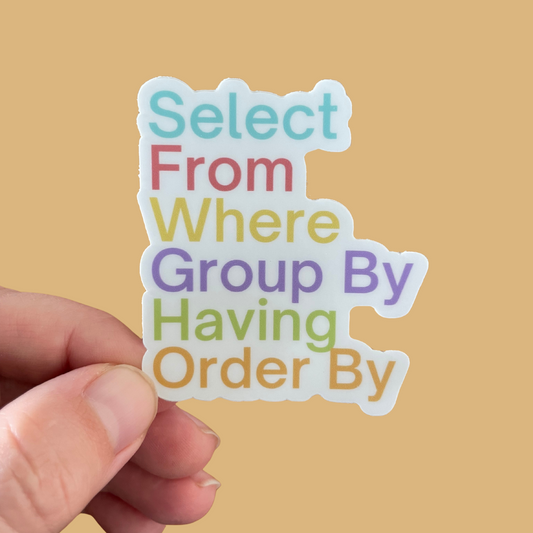 Colorful SQL Sticker